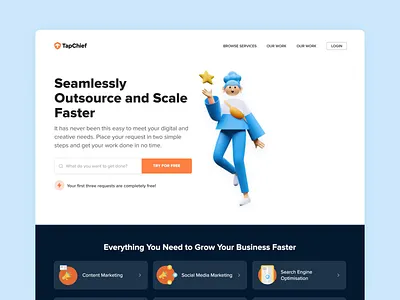 TapChief Unlimited - Landing Page Sneak Peek concept design illustration landing page ui ux visual design web design