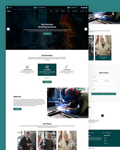 Finter bootstrap business css finter html5 industrial metal responsive template welding