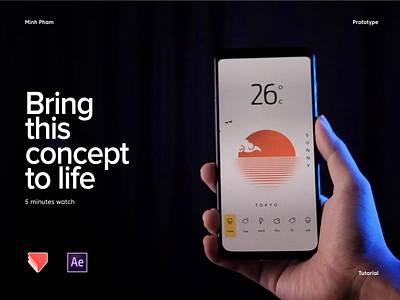 simple weather app prototype android animation app illustration interaction minh pham mobile prototype ui uiux vietnam