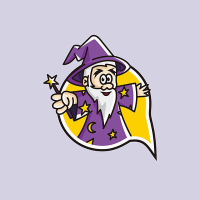 CHAT WIZARD art business business card card cartoon character children cute design drawing fear fun funny girl graphic happy illustration isolated people retro
