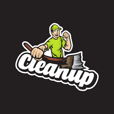 CLEAN UP MASCOT art background black boy business businessman car cartoon character child cute design fun happy illustration isolated people sport white woman