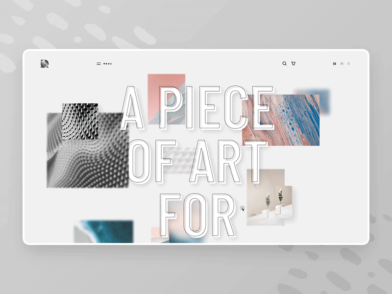 Rouben WordPress Theme abstract clean interaction minimal motion parallax pastel portfolio ui ux web web design wordpress