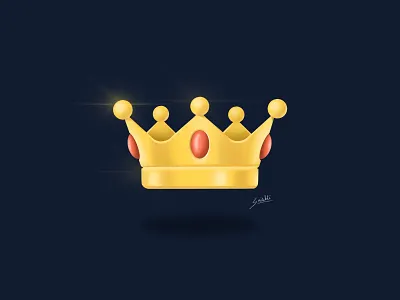 Crown illustration crown design digital art gradient iconography illustration jewelery king logo procreate shine ui illustration