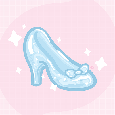 The Glass Slipper (Cinderella) cartoon character cute disney art graphics illustration kawaii movie pastel vector