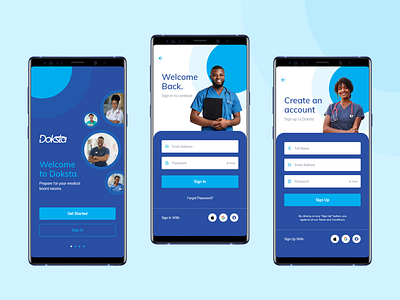 Doksta Sign Up Screens adobe xd design interface ui ui ux design ui.