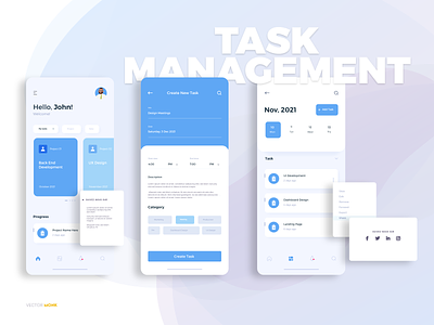 Task Management App adobe xd app exploration branding task management ui ux