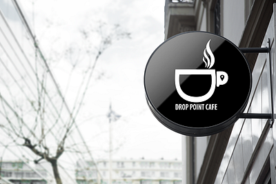 DROPPINT CAFE design flat illustration logo