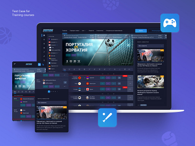 Tesr case Betting portal betting design figma portal ui ux webdesign