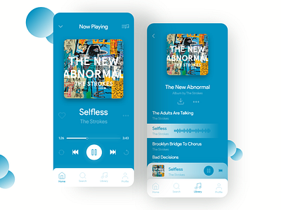 Music Player App UI Concept appdesign designinspiration dribble mobile app mobile ui ui design uidesign userinterface