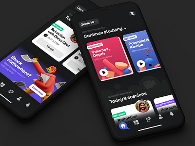 ⭐️Mega Redesign 3d app daily ui dark theme dark ui digital illustration education edutech iconography inspiration mobile app design online courses redesign redesign concept user inteface ux design uxdesign video calling workfromhome