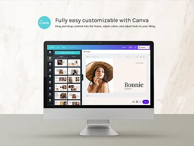 Bonnie - CANVA PowerPoint Template advertising boys branding design girl hypebeast illustration instagram instagram post instagram stories instagram template logo social media social media design social media pack social media templates socialmedia template ui youth