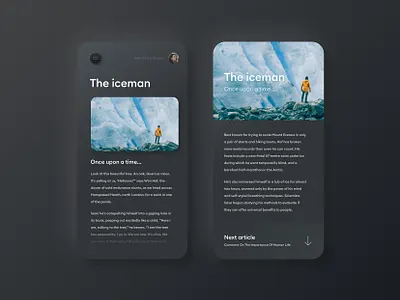 Breathe, motherf*cker! app article design news skeuomorphism story visual design web web app web design website