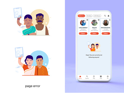 page error illustration 2d character character characters design flat icon illustraion illustration illustration art illustration ux ui illustrator web