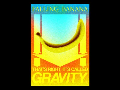 Gravity blankposter design gradients gravity illustration poster print typographic typography