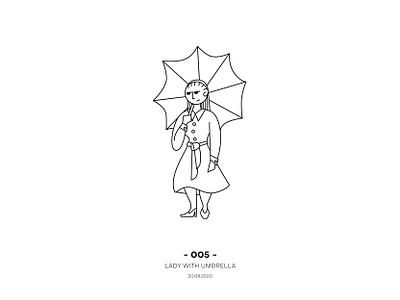 lady with umbrella ai art design drown illustration lady man style vector woman