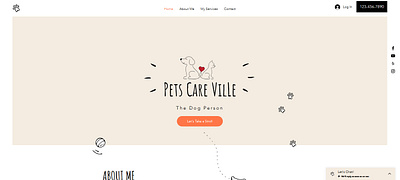 petscare ville wix site design branding web design webdesign website website design