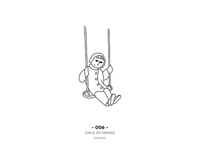 child on swings ai art child design drown illustration kid people illustration style vector