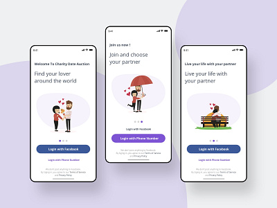 Onboarding od Dating App appui design minimal onboarding ui ui