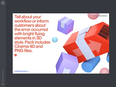 Boom Illustrations 💣 3d boom branding colorful design illustration objects product storytale typography web