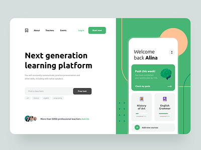 Learning Platform 2d app application concept design education ios knowledge learn lessons mobile platform product student teachers ui ux vector