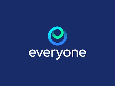 Everyone – Logo Design abstract e brand designer branding connection creative logo everyone flow gradient logo graphic design identity letter e logo logo design loop modern logo