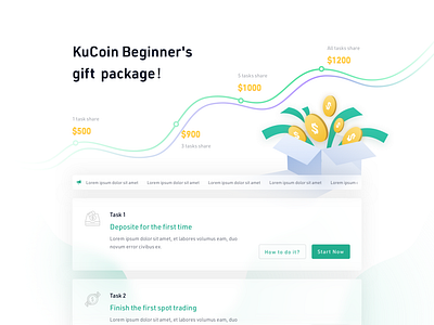 Beginner's gift package (White) abstract blockchain cryptocurrency illustration token ui website