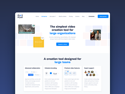 PlayPay's entreprise page branding design desktop dribbble entreprise interface landing landingpage organization pelostudio popular ui uidesign video website