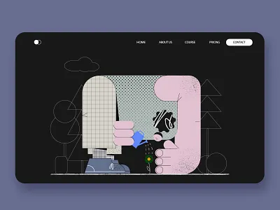 Character_#09 2d animation character color design flatdesign flower gif illustration nature people uiuxdesign vector