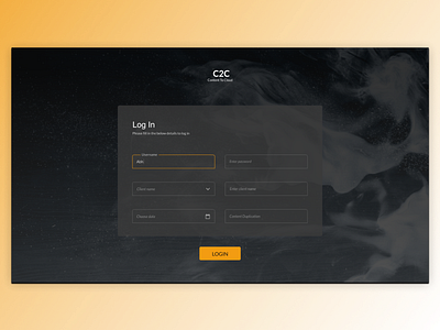 Log In Screen log in page product design ui uidesign ux webdesign