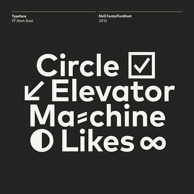 FF Mark Bold branding design editorial fontfont fonts fontshop geometric hvd sans specimen type design typedesign typeface typo typographic typography