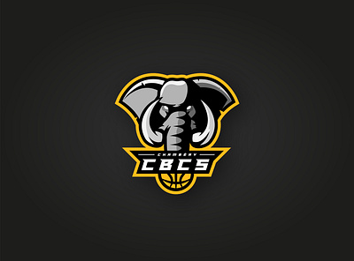 CBCS - Basket Club animal basket basketball basketball logo black design elephant elephant logo flat illustration logo minimalist modern sport sports sports design sports logo vector yellow