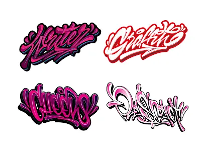 LETTERING SET 12 / GRAFFITI LIQUID STYLE 3d calligraphy design graffiti handlettering illustration lettering logo logotype procreate type typography vector каллиграфия леттеринг