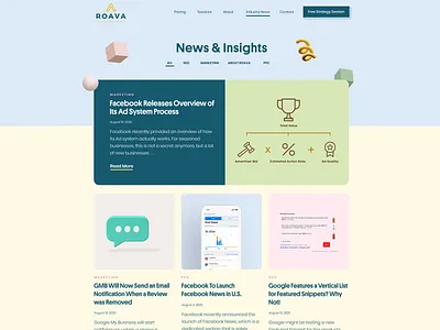 ROAVA - blog agency articles blog blog post clean landing page modern subpage ui webdesign website