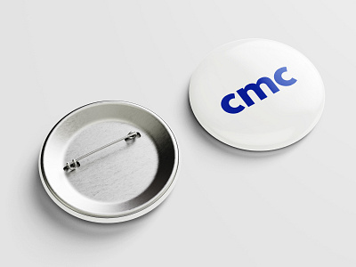 CMC - Pin (White) art direction button cebu club club management committee clubs cmc committee committees graphic design logo mark logo mark symbol management merch philippines pin pin button pin button design pin design pin mockup