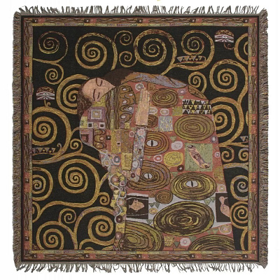 KLIMT'S FULFILLMENT BELGIAN TAPESTRY THROW design home decor icon tapestry tapestry cushion wall art