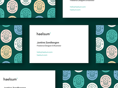 Haelsum brand update ✨ badge design branding business card freelance designer graphic designer haelsum personal branding