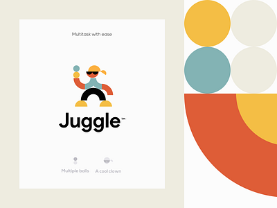 Juggle multitasking app brand identity brand identity branding logo logo design logodesign logotype minimal symbol task task app task list task management task manager visual design