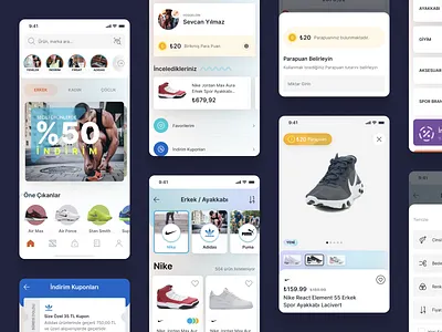 E-Commerce App app clean ecommerce ecommerce app mobile mobile app mobile app design nike shoes shopping ui ux