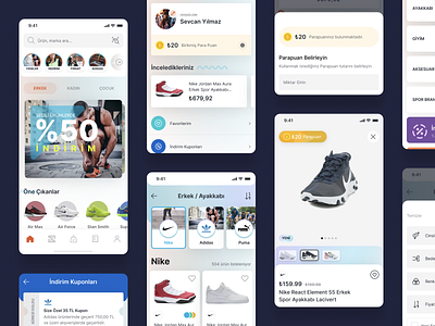 E-Commerce App app clean ecommerce ecommerce app mobile mobile app mobile app design nike shoes shopping ui ux