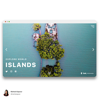 Explore Islands! branding design flat illustration illustrator minimal ui design ui design challenge user experience ux design