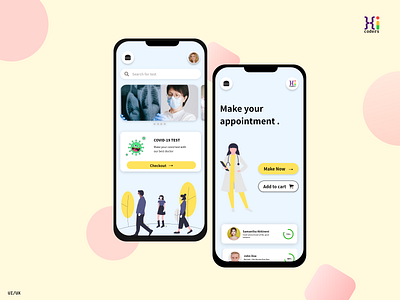 Appointment app mock-up app design illustration typography ui ux