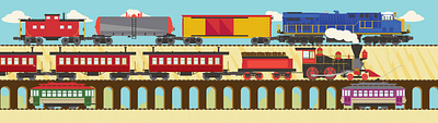 Train Transportation Illustration design illustration travel vector