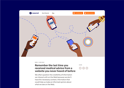 Reasonal Blog blog blog design illustration ui webdesign
