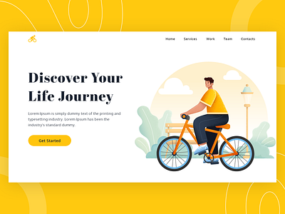 Cycle UI Banner - Website cycle cycle landing page dailyui design home app illustration landingpage login ui website