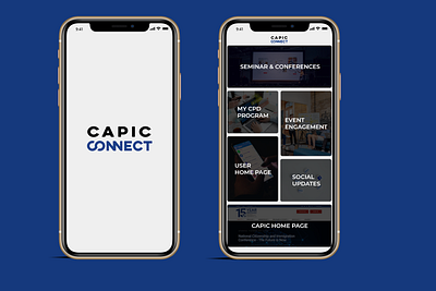 CAPIC Connect Home Screen Design Idea clean clean ui conference design event design idea meeting app mobile app mobile ui seminar ui uiux ux