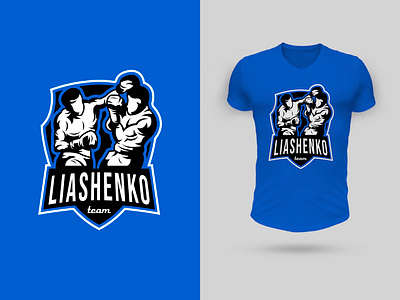 LIASHENKO TEAM | MASCOT LOGO boxer boxers boxing fight fighting identity illustration jersey design logo design logo designer logo mark mascot logo mockup design modern logo sport logo sports sports branding sports logo symbol vector