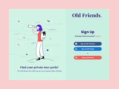 Daily UI #1 - Sign Up Page dailyui sign up