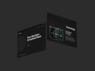 Flow Machines v2.0 web design