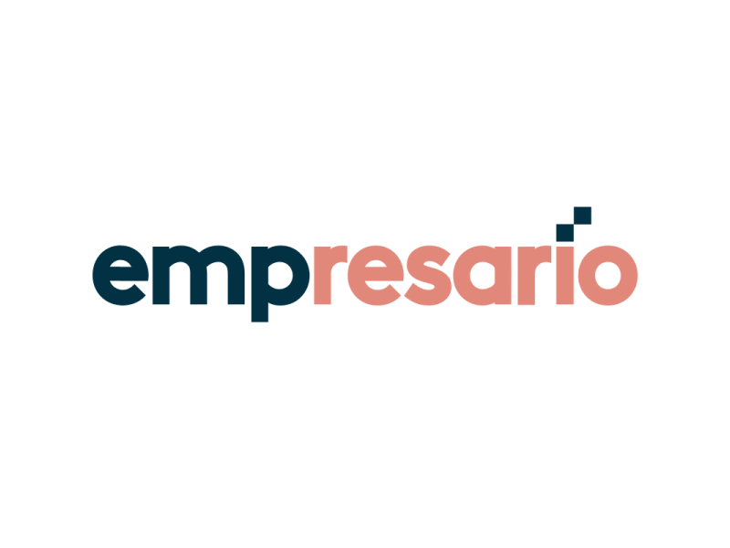 Empresario animation gif letters logo motion squares text