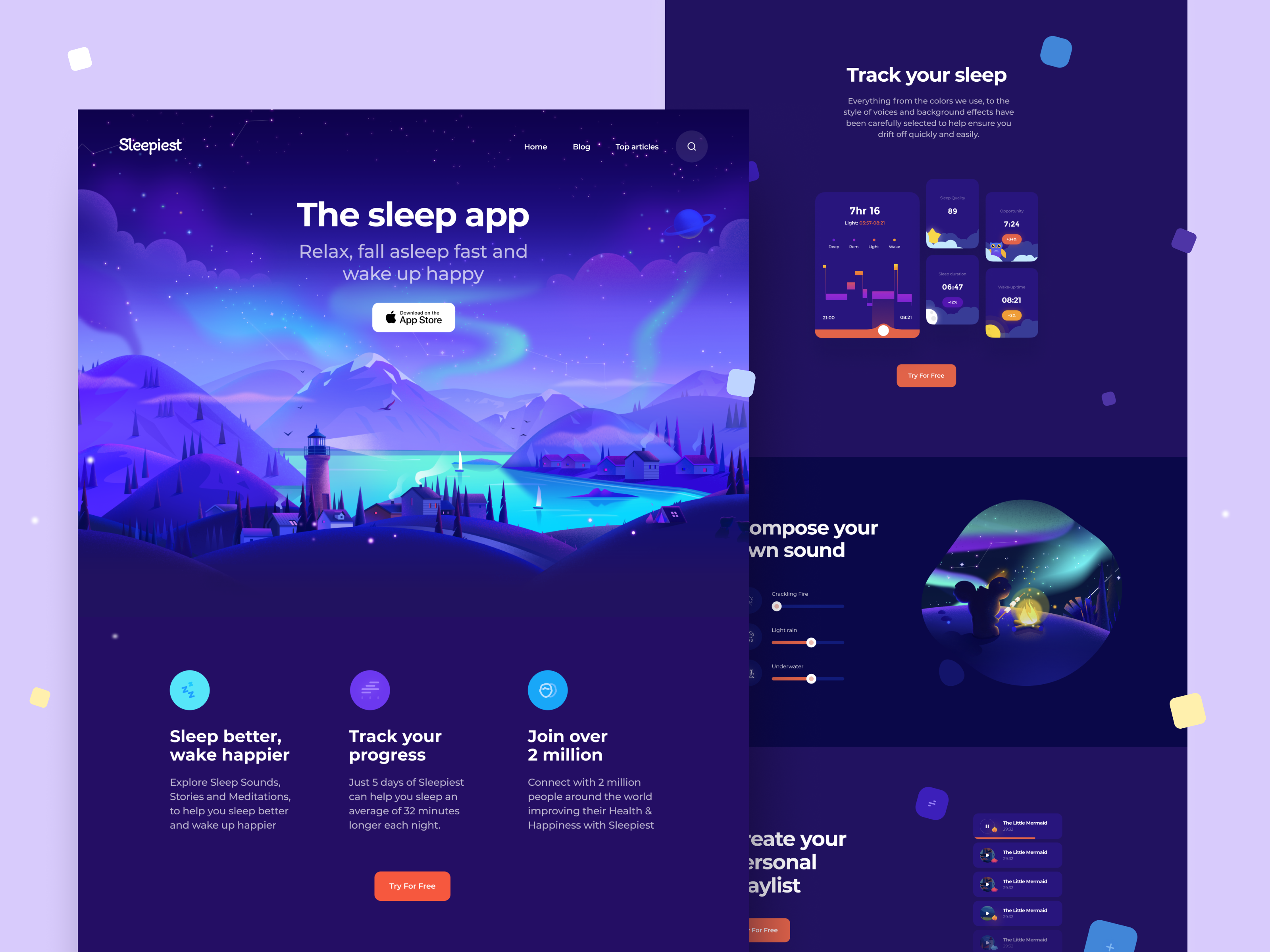 Example of Landing Page UX/UI Design & Development